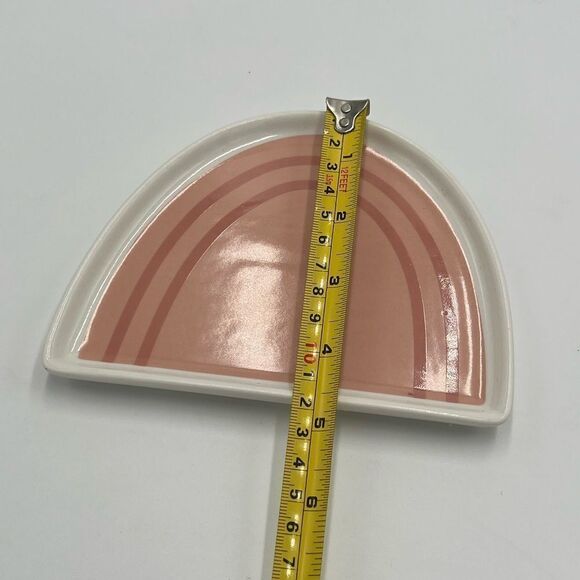 Exclusive Erin Condren Ceramic Pink Rainbow Trinket Dish Desk Accessory NIB - Picture 6 of 6